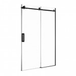 Shower Glass Frameless Sliding Door Black 1470x2000MM